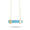 Turquoise | Gold | Gemstone Bar Necklace