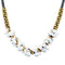 White Howlite Stone Terra Bella Necklace Gold