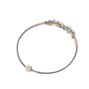 Woodland Agate & Rose Gold Terra Bella Necklace